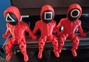 Czerwoni Strażnicy 3D – zestaw 3 figurek z serialu Squid Game