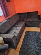 Narożnik rozkładany z funkcją spania i pojemnikiem