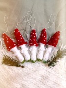 Zawieszka choinkowa muchomor, Bombki grzybki białe czerwone na choinkę