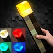 Lampa Nocna Minecraft Torch – LED USB, Dekoracyjna Lampka do Sypialni