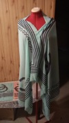 nowy szal 90x180 100% viscose coco turkusowy