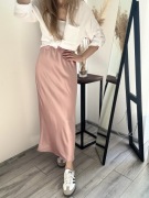 Spódnica midi/maxi Satin w kolorze pudrowego różu