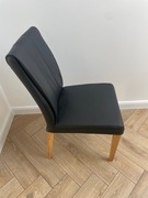 Krzesło skórzane czarne Klaudia