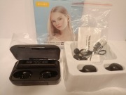 Słuchawki dokanałowe bluetooth BTH-F9-5 czarne.