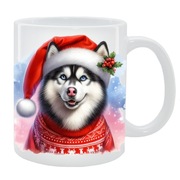 KUBEK SIBERIAN HUSKY , PIES, ŚWIĘTA, WYSYŁKA 24H