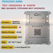 JK BMS Smart 3-8s 200/350A Aktywny Balanser 2A Magazyn Energii 12V-24V