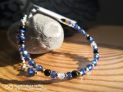 Bransoletka Obsydian, Kryształ górski i hematyt amulet ochronny 