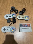 3 pady Super Nintendo Super Famicon SHVC-005 i gra NTSC-J uszkodzone