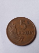 5 gr groszy 1949 B Brąz