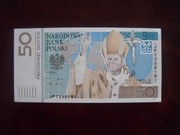 Banknot 50 zł 2022 r. JAN PAWEŁ II  + Folder UNC  