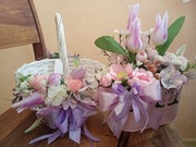 Koszyczek wielkanocny i stroik na stół 