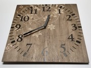 Zegar ścienny Szary kwiat 30x30cm