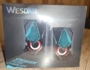 Głośniki komputerowe Wesdar Nowe zapakowane Bas 3W USB 60 dB