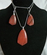 Mszysty kwarc różowy, delikatny zestaw biżuterii w srebrze