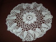 SERWETKA BIAŁA, NICI KORDONEK ROBIONA NA SZYDEŁKU, BAWEŁNIANA z PRL- u