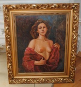 OBRAZ OLEJNY - AKT włoskiego malarza