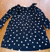 czarna w białe grochy rozmiar 86cm