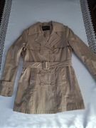 Płaszczyk trencz przejściowy beżowy rozmiar M