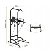 Wieża treningowa power tower siłownia drążek poręcze do ćwiczeń regulowane