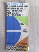 Mapa Województwa Kaliskie Konińskie Łódzkie Piotrowskie 1989 r(66)
