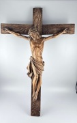 Krucyfiks XVIII/XIX wiek drewno 
