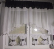 firanka 270/90 cm + 4 zazdrostki 70 /40 cm / kokardy