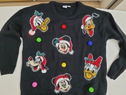 Disney gruby sweter ŚWIECĄCY!!! MA ŚWIECĄCE LAMPKI WBUDOWANE WE SWETER 