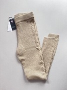 GUESS Legginsy Dzianinowe XS Beżowe Serena Wełna z Wielbłąda Camel Warkocze