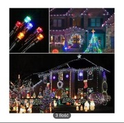 LAMPKI ŚWIATEŁKA NA CHOINKĘ ZEWNĘTRZNE WEWNĘTRZNE MULTI KOLOR MOCNE