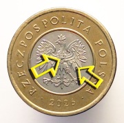 2 ZŁOTE 2026 MONETA [nr 148] DESTRUKT - NADLEWKI NA ORLE