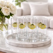 Zestaw 6 szklanek 350 ml wysokie – szklanki do wody, soków, drinków