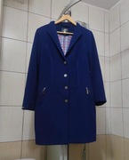 płaszczyk żakiet XL Adrianno  Damoanii materiałowy niebieski wełna  materia