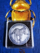 Srebrna Moneta   Czad: Mandala Zebra - oksydowana 1 oz