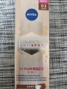 NIVEA LUMINOUS PRZECIW PRZEBARWIENIOM KREM CC SPF 30, ODCIEŃ 03/DEEP 40 ml