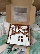 Szopka z gipsu ceramicznego 11 elementów zestaw Boże Narodzenie Święta