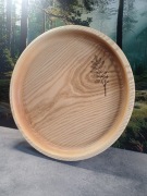 Ręcznie toczona patera z jesionu – naturalne drewno 37cm l Handmade