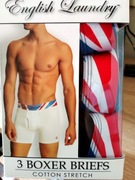 Bokserki Męskie 3 PACK 95% Bawełna r-M Pas 68 do 72cm BLACK