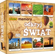 Gra planszowa ODKRYJ ŚWIAT - MEMORY ADAMIGO nowa, zafoliowana