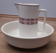 Dzbanek z miską do mycia fajans