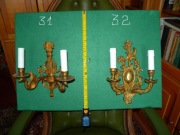 Kinkiety pałacowe brąz złocony nr 31-32.
