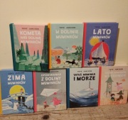 Muminki 7 tomów Tove Jansson twarda oprawa 