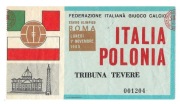 Bilet mecz Włochy - Polska 01.11.1965