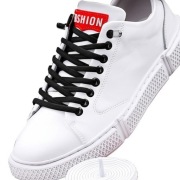 Elastyczne czarne sznurówki z zapięciem metalowym bez wiązania wygodne 