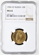10 rubli 1904 MS 64