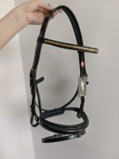 Ogłowie Schockemohle Heidelberg czarno złote Cob