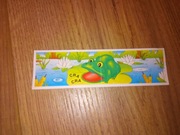 Instrukcja obsługi ulotka karteczka od kinder niespodzianki żaba