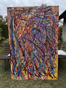 Obraz na płótnie 100-150 wykonany farbami akrylowymiZabezpieczony werniksem