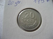 20 gr 1957 najrzadsza piękna moneta PRL-u