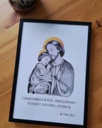 Plakat św. Józefa z cytatem