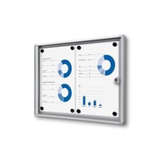 Gablota ogłoszeniowa magnetyczna wewnętrzna 2xA4 + 12 magnesów
